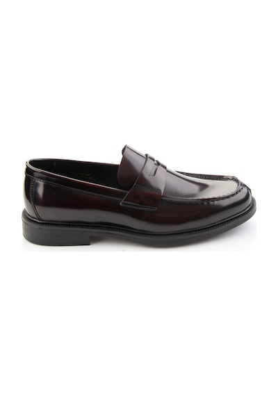 Bordo Hakiki Deri Erkek Loafer Ayakkabı E01648609514