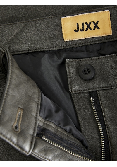 Jack & Jones Kadin Deri Görünümlü Maxi Boy Yirtmaçli Etek - Maddy - 12262132 Black