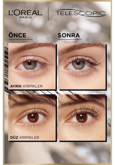 Siyah Telescopic Uzun Görünüm Veren Maskara Electro Black