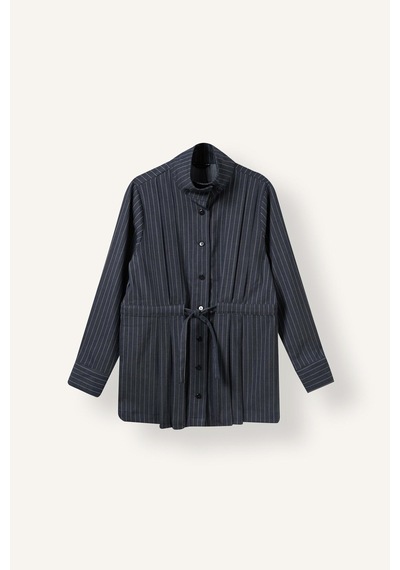 Defacto Regular Fit Çizgili Beli Bağcıklı Jean Görünümlü Tunik I4073ax26aunv42 Lacivert-nv42