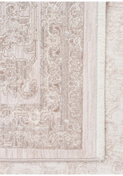 Eko Halı Mahal Mood 03 Cream Beige Polyester Akrilik Klasik Desenli Premium Salon Halısı Bej