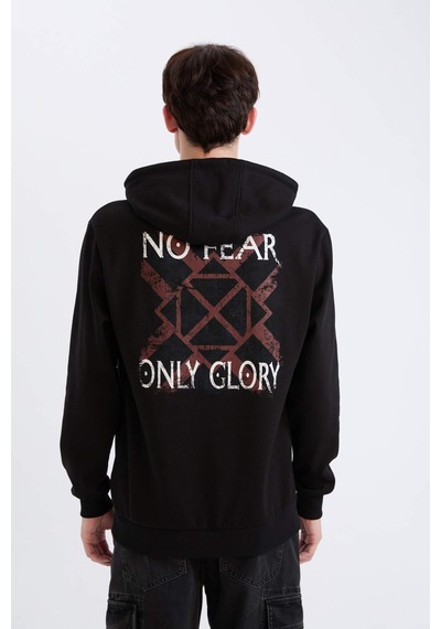 DeFacto Vikings Valhalla Regular Fit Kapüşonlu Sırt Baskılı Sweatshirt E3211AX24WNBK81 Siyah DeFacto Vikings Valhalla Regular Fit Kapüşonlu Sırt Baskılı Sweatshirt E3211AX24WNBK81 Siyah