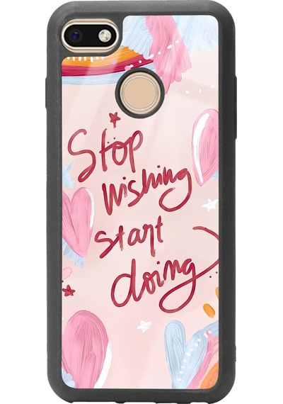 General Mobile Gm 8 Go Pembe Motto Tasarımlı Glossy Telefon Kılıfı Çok Renkli