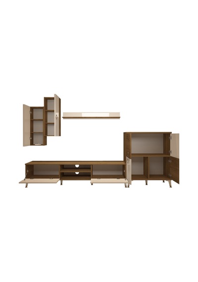 Decoraktiv Eko 6 Mdf Dvd Gold Tv Ünitesi Tv Sehpası Pera - Beyaz
