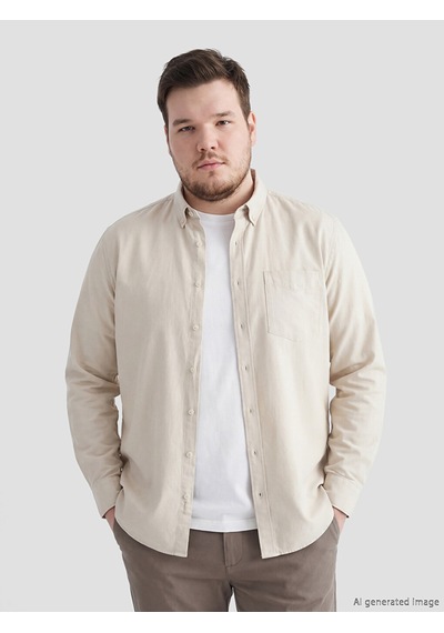 Lcwaıkıkı Classic Bej Regular Fit Gabardin Erkek Gömlek