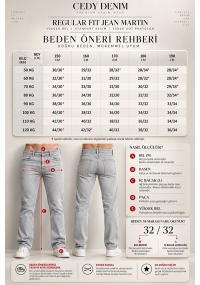 Cedy Denim Cedy Denım-regular Fit Yüksek Bel Esnek Jean Erkek Kot Pantolon C336 Mavi