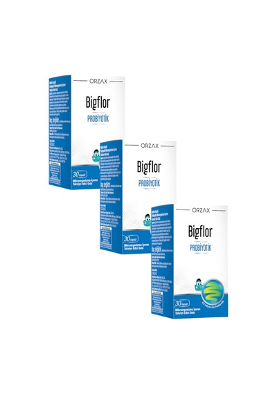 Orzax Bigflor Probiyotik 3 x 30 Kapsül