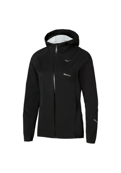 Mizuno Waterproof 20k Hooded Jacket Kadın Yağmurluk Siyah Çok Renkli