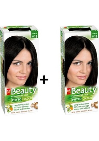 Mm Beauty Bitkisel Saç Boyası Siyah M18 -  (2 Adet) (440704008)
