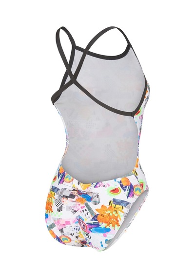 Arena W Collage Swimsuit X-criss Cross Back White Kadın Mayosu Beyaz Beyaz