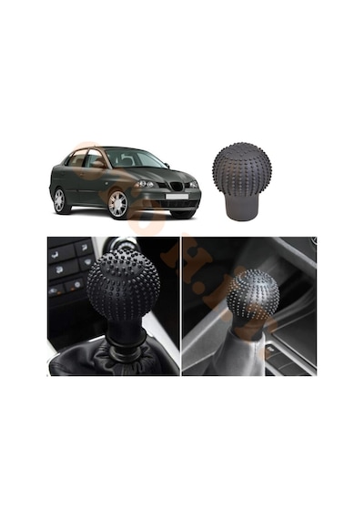 Seat Cordoba 03-09 Manuel Uyumlu Vites Kılıfı Masajlı Mat Siyah