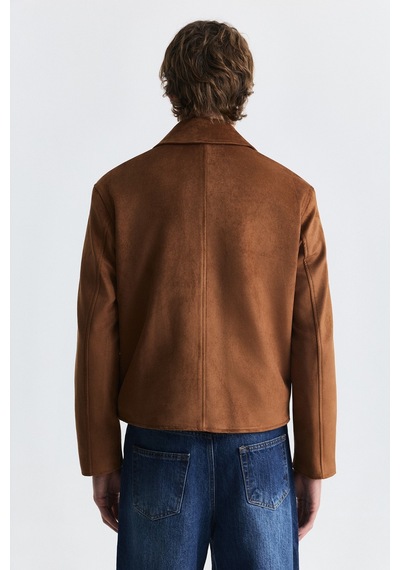 Antioch Suni Süet Boxy Fit Mont Camel