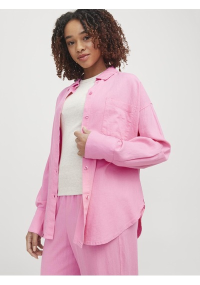Jack & Jones Kadın Keten Karışımlı Gömlek - Jamie - 12269668 Morning Glory