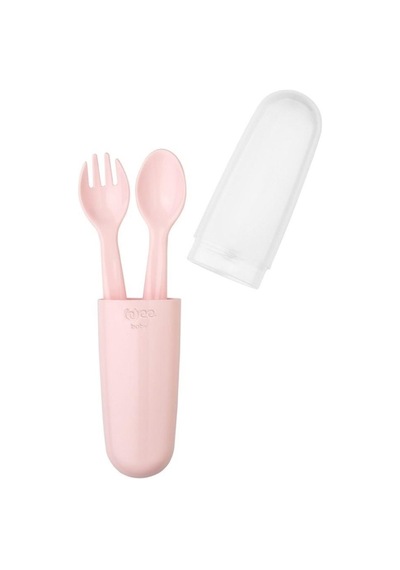 Wee Baby Çatal Kaşık Seti Saklama Kutulu Pembe