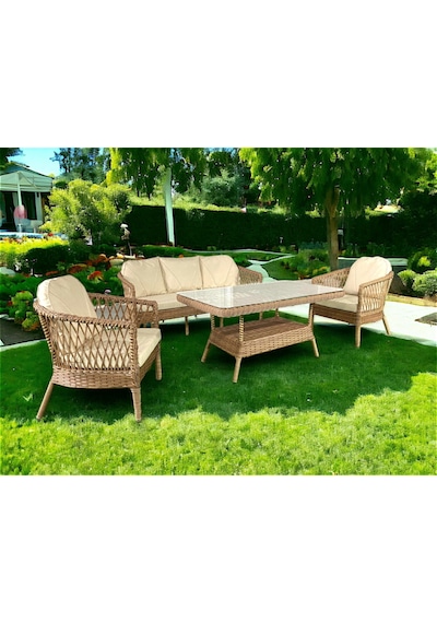 Monalin Home Garden Miami 5 Kişilik 3-1-1-masa Rattan Örgü Bahçe & Balkon & Teras Oturma Grubu Minderli & Camlı & Masalı Takım Kahverengi Monalin Home Garden Miami 5 Kişilik 3-1-1-masa Rattan Örgü Bahçe & Balkon & Teras Oturma Grubu Minderli & Camlı & Masalı Takım Kahverengi