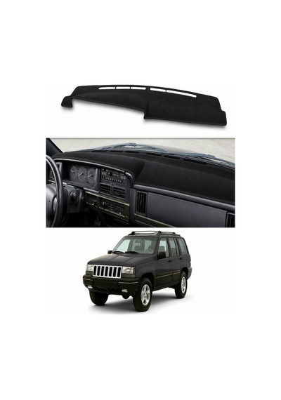 Jeep - Grand Cherokee 1992-1998 Uyumlu Torpido Koruma Kılıfı - Siyah Şeritli