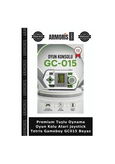 Premium Tuşlu Oynama Oyun Kolu Atari Joystick Tetris Gameboy Gc015 Beyaz