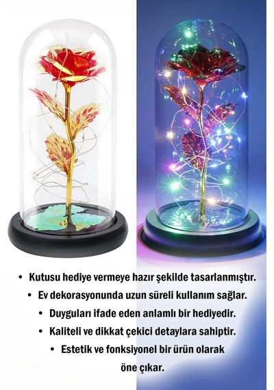 Metalik Kadife Sonsuzluk Gülü Işıklı Şeffaf Kutulu Dekoratif Gül Aranjmanı Hediye Kutusu İçerisinde Romantik Ve Şık Görünümlü Ömürlük Yapay Gül Aksesuarı Sevgililer Günü Ve Özel Günler İçin Diğer Metalik Kadife Sonsuzluk Gülü Işıklı Şeffaf Kutulu Dekoratif Gül Aranjmanı Hediye Kutusu İçerisinde Romantik Ve Şık Görünümlü Ömürlük Yapay Gül Aksesuarı Sevgililer Günü Ve Özel Günler İçin Diğer