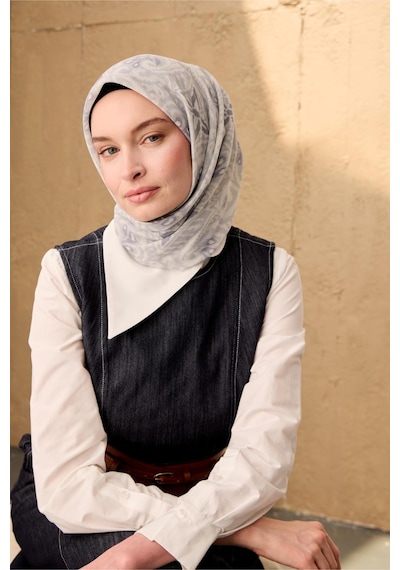 Silk Home Soft Eşarp 73099-04 Gümüş, Gri, Füme