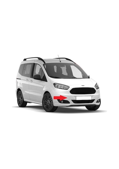 Ford Courier 2014 - 2017 Ön Tampon Çeki Demiri Kapağı Siyah
