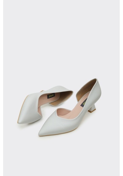 Derinet Kısa Topuk Saten Kadın Stiletto Gmş Saten Gmş Saten