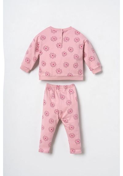 U.S. Polo Assn. Nakışlı Kız Bebek Pembe Uzun Kol Pijama Takım Usb3247-c-v1 Usb3247-c-v1