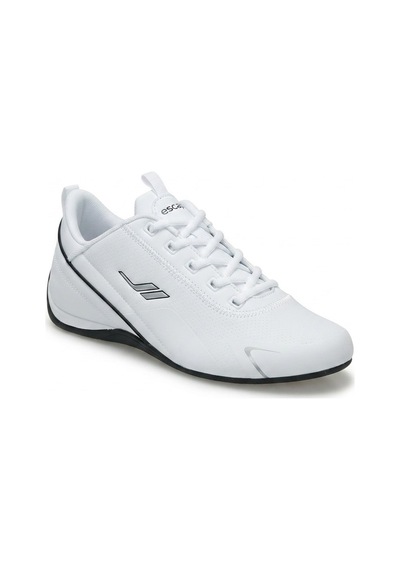 Lescon Smash 9 Erkek İnce Taban Rahat Hafif Sneaker Spor Ayakkabı Beyaz