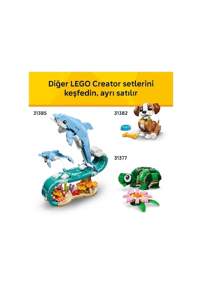 LEGO® Creator 3’ü 1 Arada Sevimli Hamster ile Çiçek 31376 – 7 Yaş ve Üzeri Çocuklar için Yaratıcı Oyuncak Yapım Seti (166 Parça)