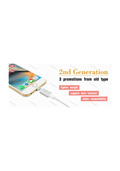 Apple Uyumlu iPhone 5 6 7 8 X Plus Mıknatıslı Usb Data Şarj 5140P Kablos
