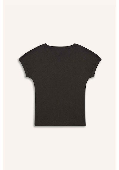 DeFacto Kız Çocuk Slim Fit Dar Kesim Bisiklet Yaka Basic Düz Fitilli Kaşkorse Kısa Kollu Tişört B3053A825SMAR211 Antrasit DeFacto Kız Çocuk Slim Fit Dar Kesim Bisiklet Yaka Basic Düz Fitilli Kaşkorse Kısa Kollu Tişört B3053A825SMAR211 Antrasit