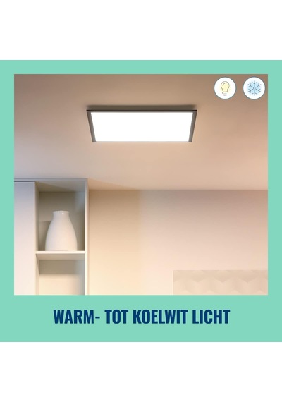 Siyah Akıllı Sıva Üstü Rgb Kare Panel Tavan Armatürü 36w