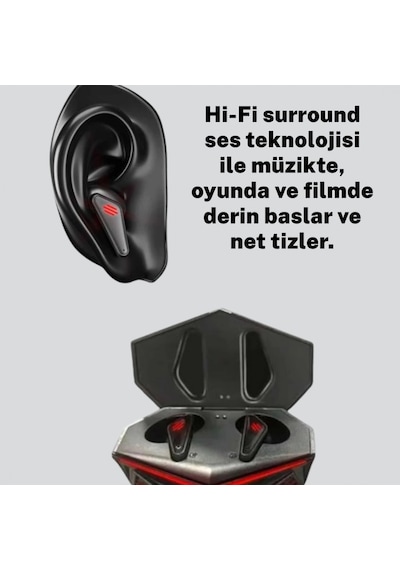 Led Işıklı Kablosuz Kulaklık Ergonomik Tasarım Yeni Nesil 00