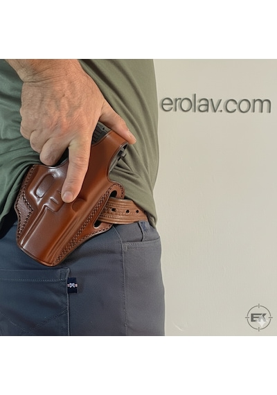 Erolav Sar-9 Ve Tp-9 Uyumlu Taba Tam Kelebek Dış Taşıma Deri Kılıf Taba
