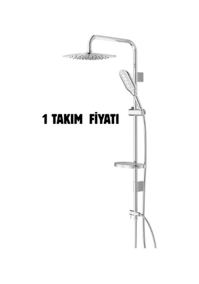Diamond Soft Tall Duş Seti Krom