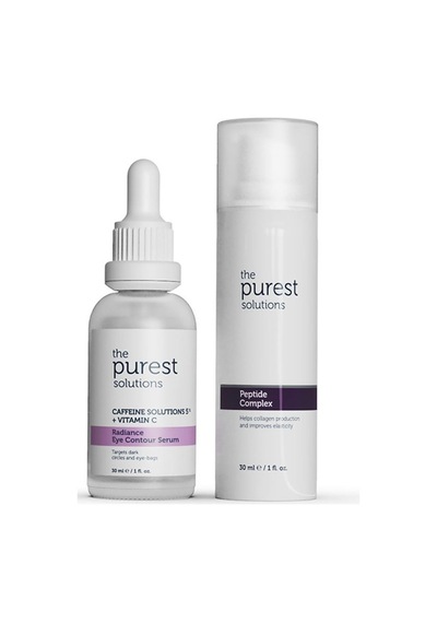 The Purest Solutions Onarıcı Peptit Cilt Bakım Serumu 30 ML + Göz Çevresi Aydınlatıcı Serum 30 ML