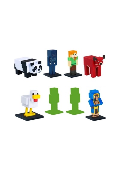 Pmı/mc22270 Minecraft 3d Toppeez 8li Deluxe Figür Seti Seri 2 Aso