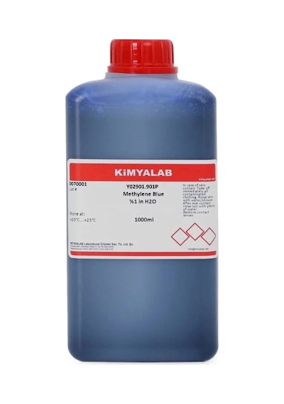 KimyaLab Metilen Mavisi Sudaki Çözeltisi 1 L