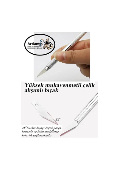 Linol Oyma Seti Ve Kretuar Seti 9 Parça 1 Paket Linol Oyma Kesme Bıçak Seti