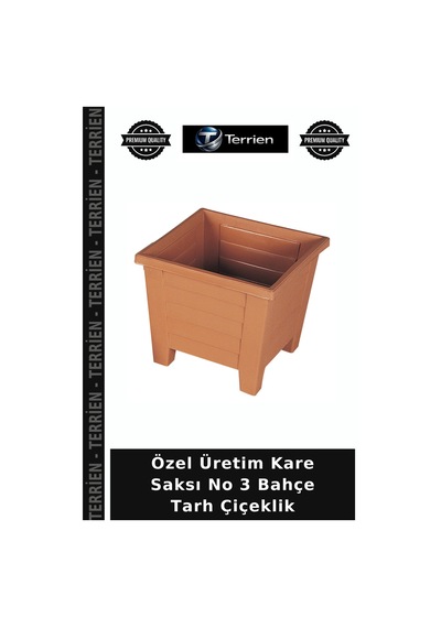 Özel Üretim Kare Saksı No 3 Bahçe Tarh Çiçeklik