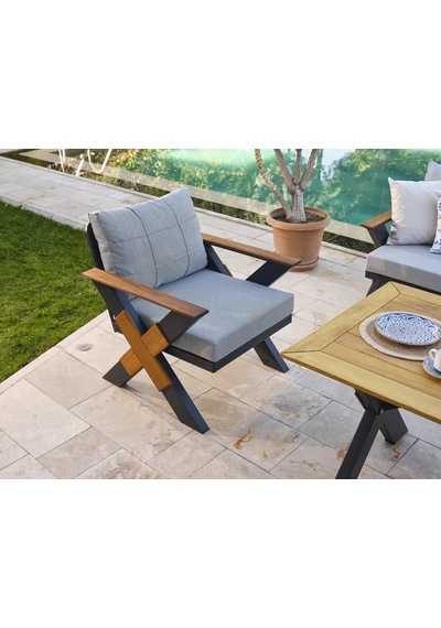 Lotus Bahçe Balkon Oturma Grubu Antrasit Lotus Bahçe Balkon Oturma Grubu Antrasit