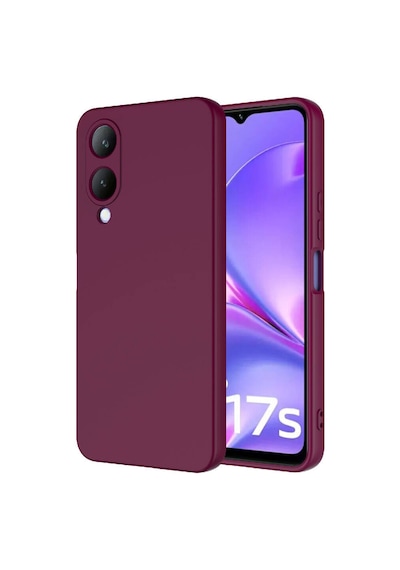 Vivo Y17s Kılıf Yumuşak Silikon Kamera Korumalı Lansman Pazarplus Koyu Mor