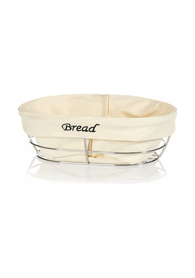 Beyaz Bezli Oval Ekmek Sepeti 26 17 Cm Diğer
