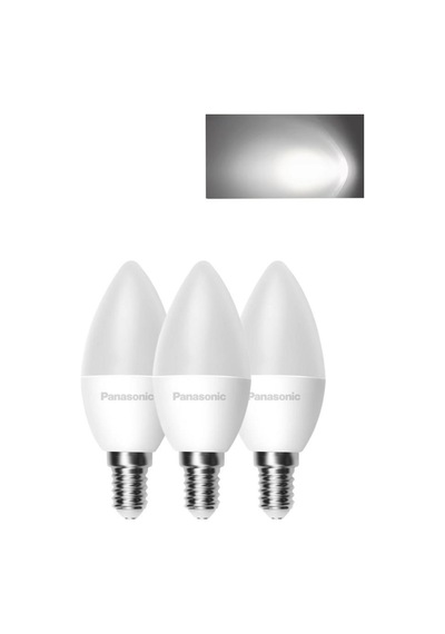 Panasonic 4,9w 40w Led Mum Ampul Beyaz 6500k - E14 3 Adet Avize Lambası