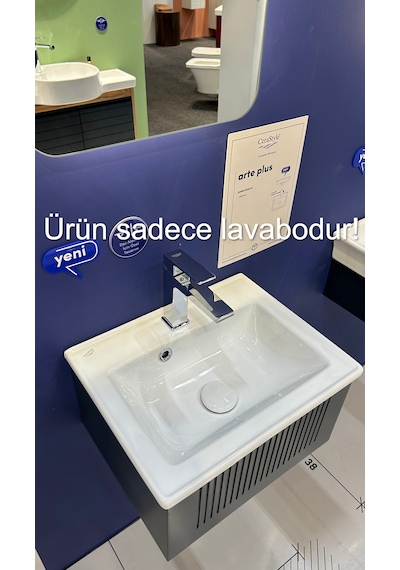 Cerastyle Arte Plus 45 X 36 Cm Dolap Uyumlu Lavabo Beyaz