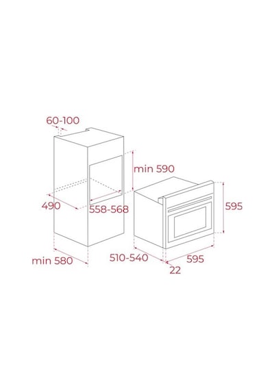 Teka HE 715 SS - TT 6315 - DF 60 Inox Elektirikli Ankastre Set