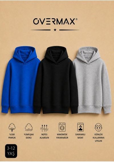 Overmax Çocuk 3'lü Sweatshirt Takımı 3-12 Yaş Saks Mavisi-siyah-gri - 917542430 Saks Mavisi-siyah-gri Overmax Çocuk 3'lü Sweatshirt Takımı 3-12 Yaş Saks Mavisi-siyah-gri - 917542430 Saks Mavisi-siyah-gri