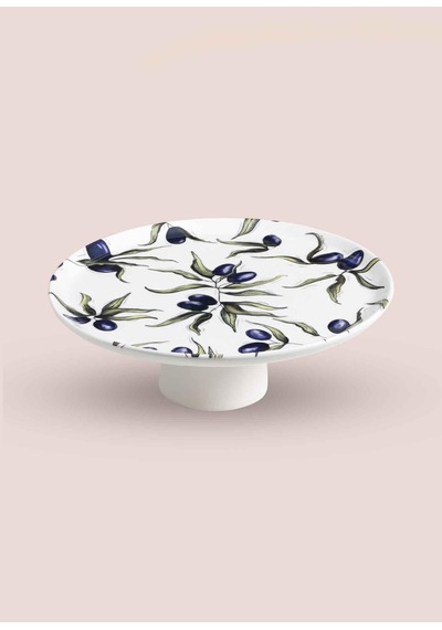 The Mia Olivos Ayaklı Servis Tabağı 10x30 Cm Ovs0010 Çok Renkli
