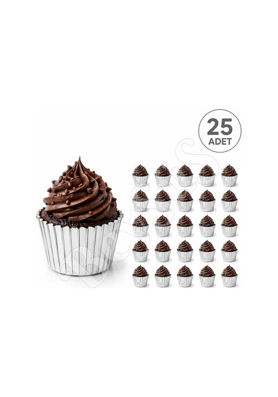 Muffin Kalıbı 25li Gümüş