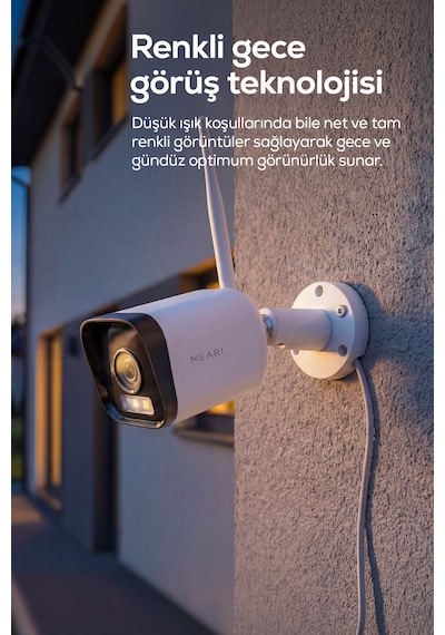 L1 Plus Dış Mekan Ethernet, Wi-fi Güvenlik Kamerası Full Hd, Gece Görüşü, Çift Yönlü Ses, Sd Kart