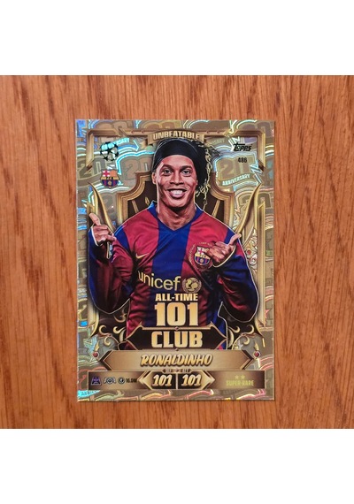 Topps Match Attax 2027 Ronaldinho 101 Club Oyun Kartı